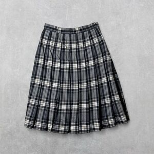 Talbots Petite Women's 4 Wool Tartan Pleated Midi Skirt